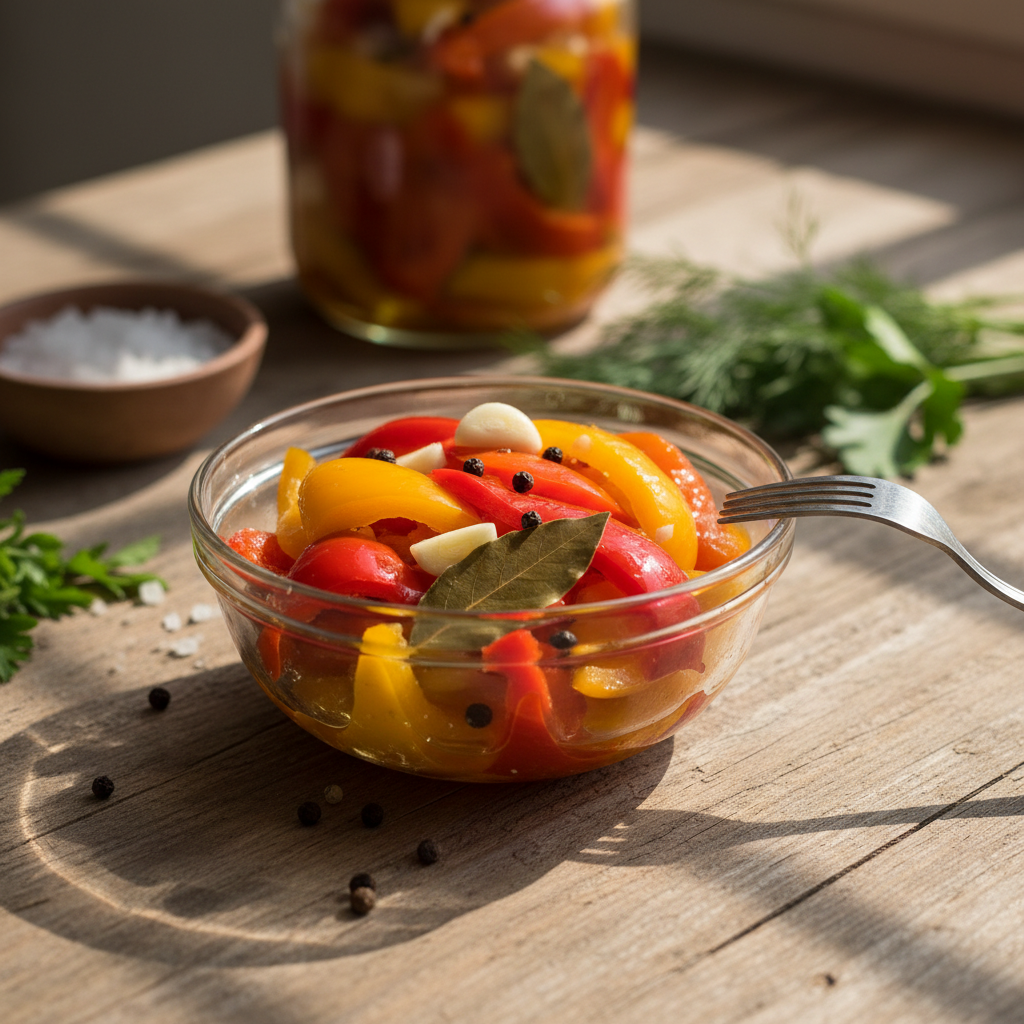 Vanaema retsept: krõbe marineeritud paprika talveks