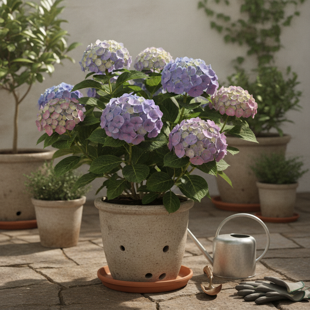 Hortensia potis: nipid lopsaka õitsemise saavutamiseks